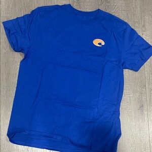 Blue T-Shirt with Orange Logo